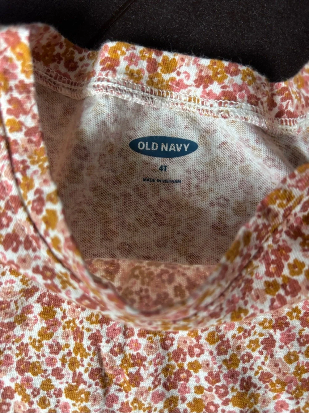 Old Navy Charcoal Tee with Pink Heart 